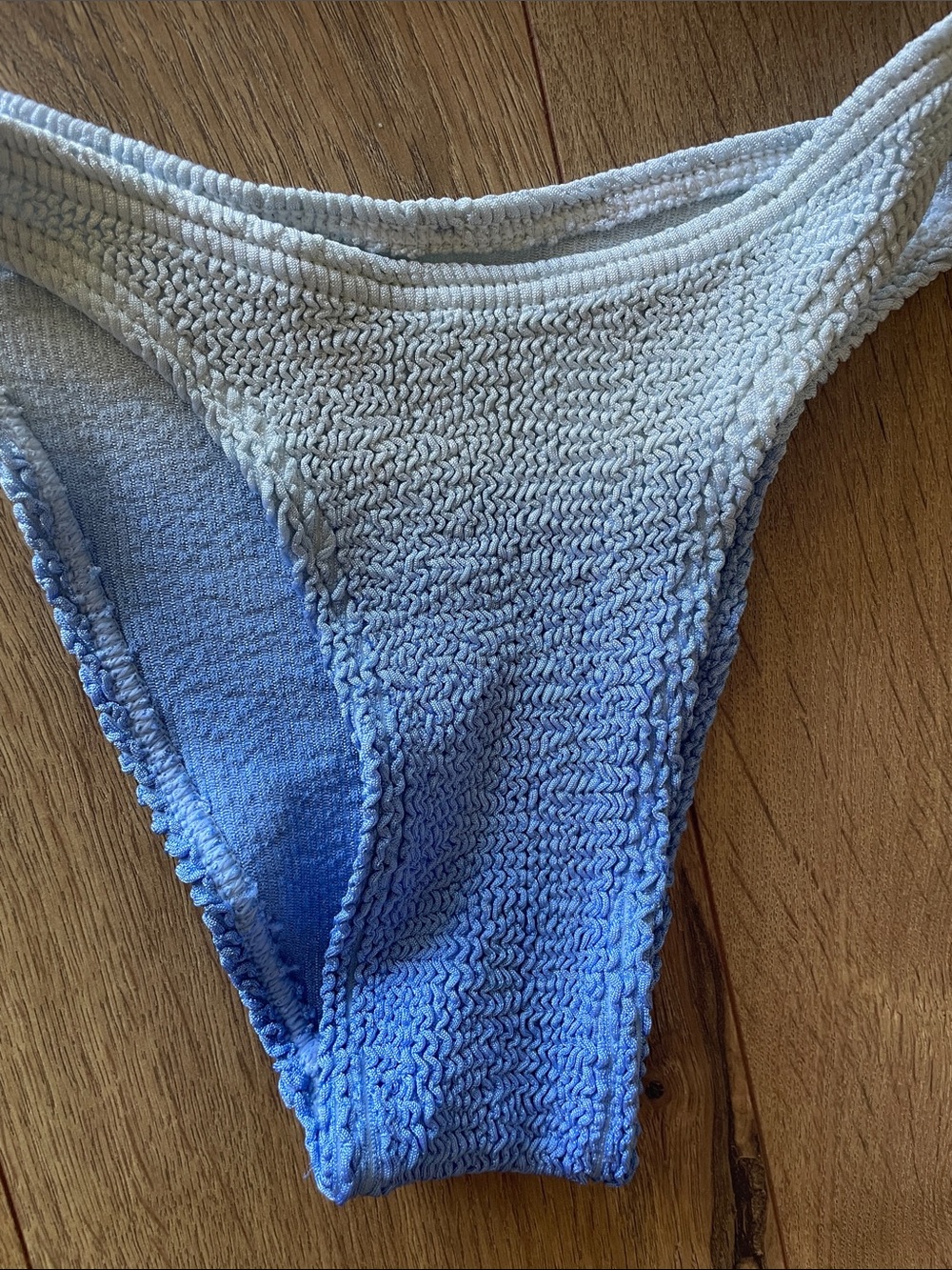bond-eye Ombre Blue Textured Bikini Set - Picture 3 of 5